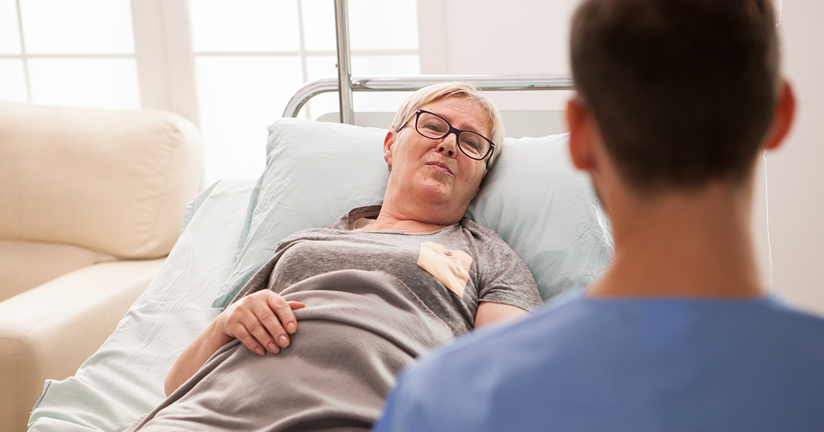 woman being treated for bedsores