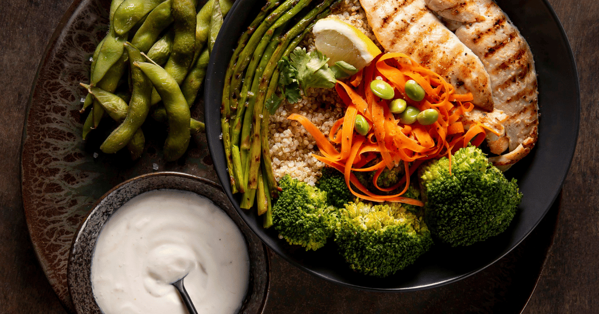 A plate with the best protein for seniors