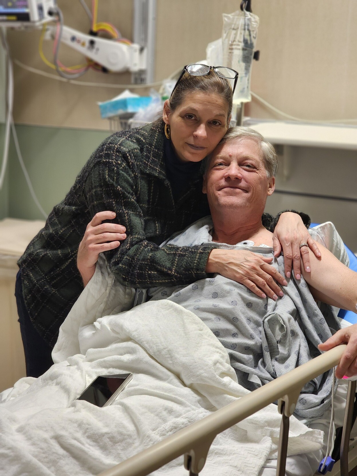 Trevor Polder with his wife Angela at Johns Hopkins
